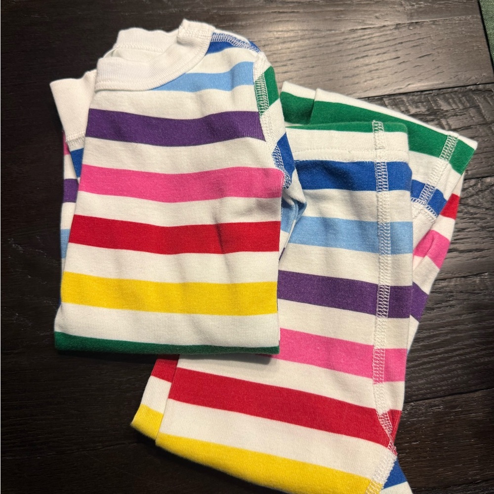 Hanna Andersson Rainbow Stripe Kids LJ Pajamas